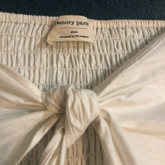 NWT white tie-front dress by Emory Park - Picture 3 of 5